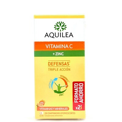 AQUILEA VITAMINA C + ZINC  28 COMPRIMIDOS EFERVESCENTES