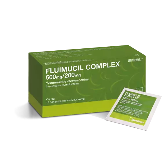 FLUIMUCIL COMPLEX 500/200 mg 12 COMPRIMIDOS EFERVESCENTES