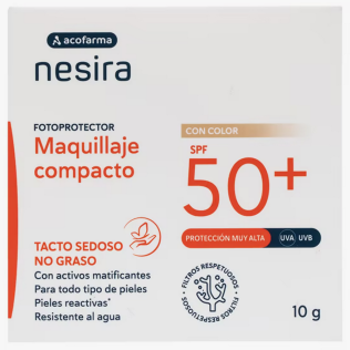 ACOFARDERM NESIRA MAQUILLAJE COMPACTO SPF 50+ 10 G