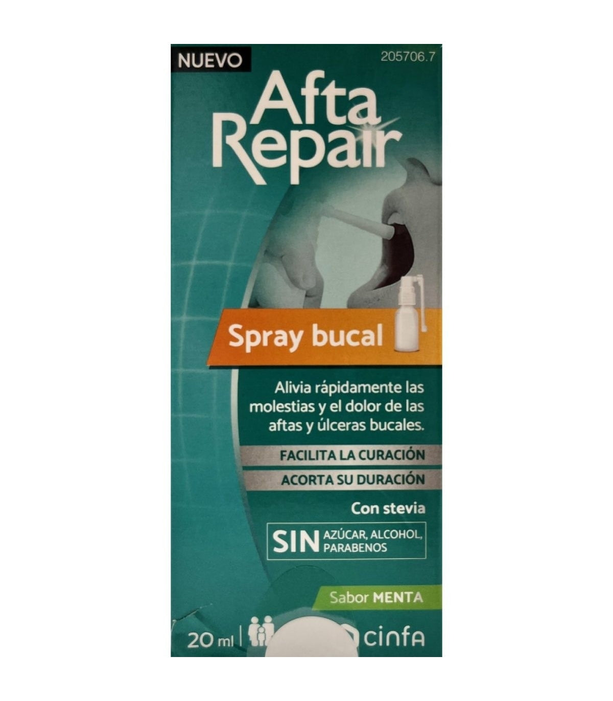 AFTA REPAIR SPRAY BUCAL 1 ENVASE 20 ML SABOR MENTA