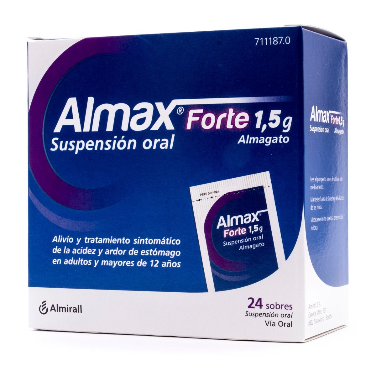 ALMAX FORTE 1,5 g 24 SOBRES SUSPENSIÓN ORAL