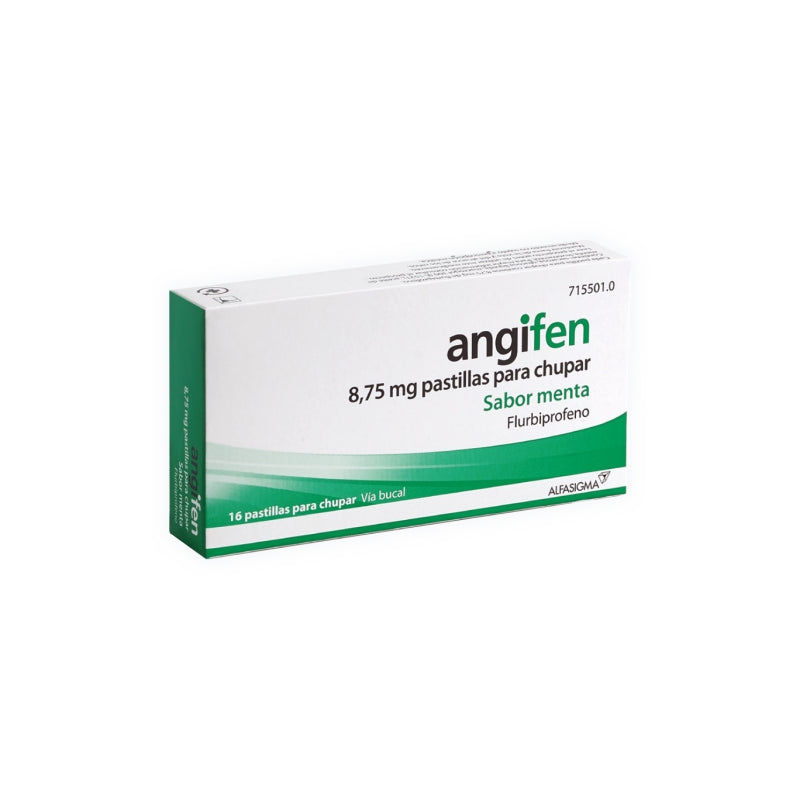 ANGIFEN 8,75 MG 16 PASTILLAS PARA CHUPAR (SABOR MENTA)