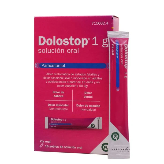 DOLOSTOP 1 G 10 SOBRES SOLUCION ORAL 10 ML
