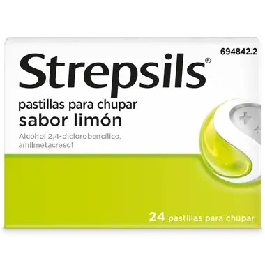 STREPSILS 24 PASTILLAS PARA CHUPAR SABOR LIMÓN