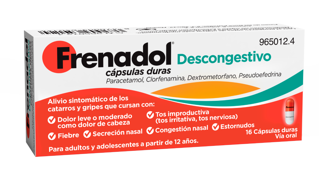 Frenadol Descongestivo 16 cápsulas vía oral