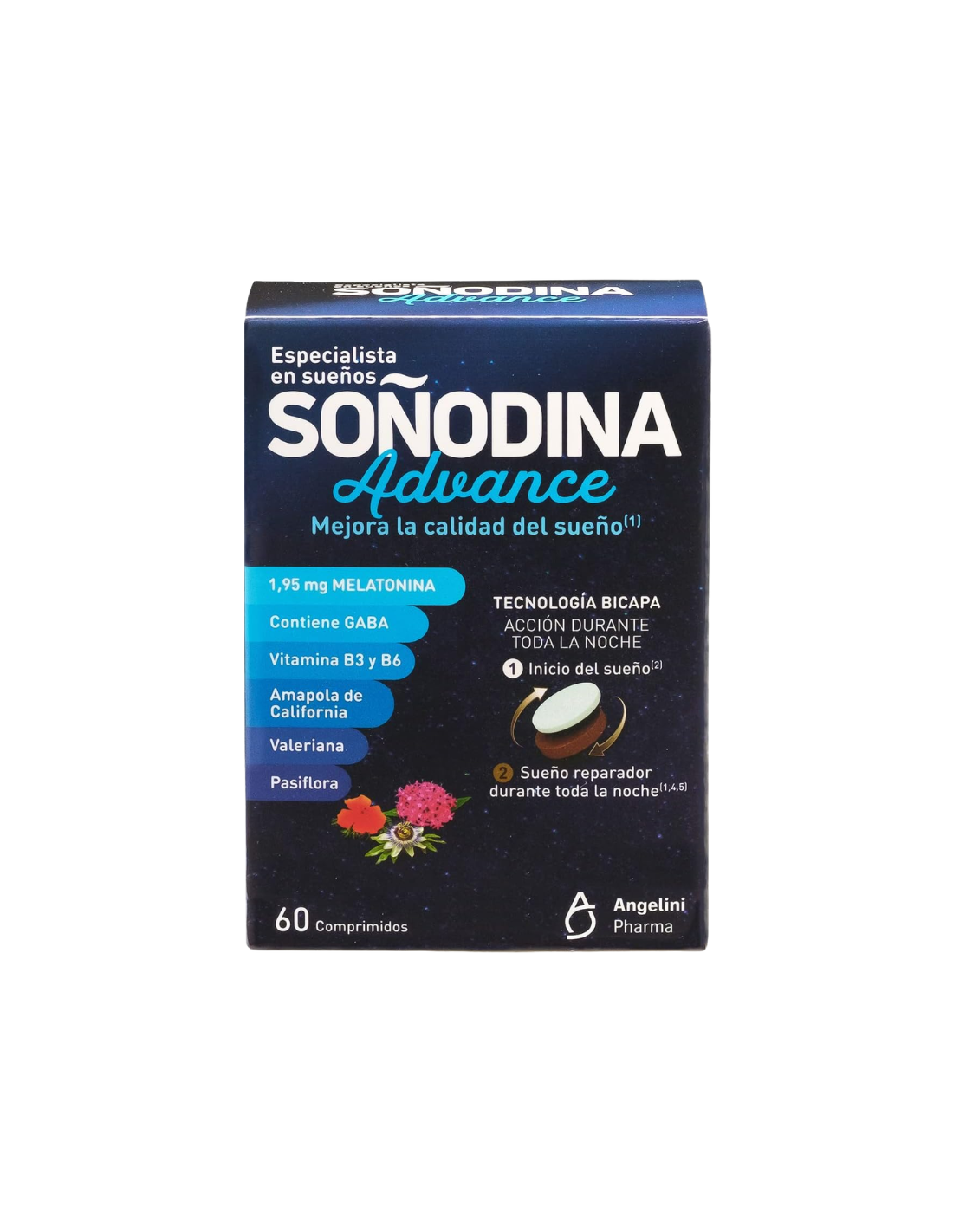 ANGELINI SOÑODINA ADVANCE 60 COMPRIMIDOS BICAPA