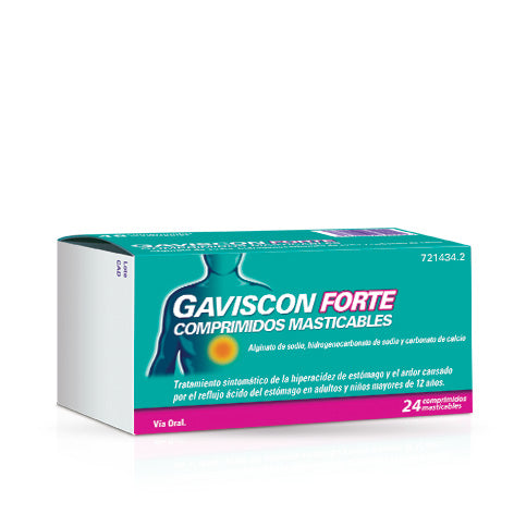 GAVISCON FORTE 24 COMPRIMIDOS MASTICABLES