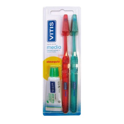 CEPILLO DENTAL ADULTO VITIS DUPLO MEDIO