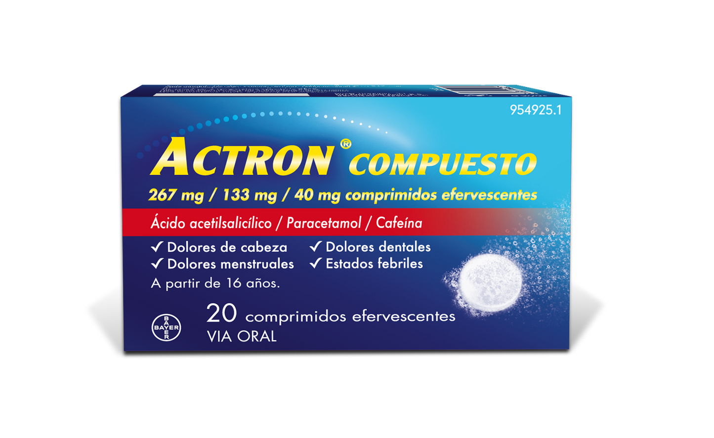 ACTRON COMPUESTO 20 COMPRIMIDOS EFERVESCENTES