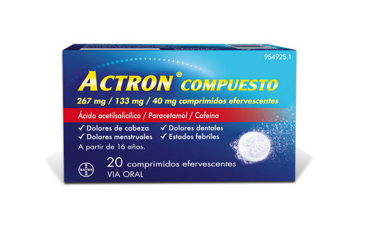 ACTRON COMPUESTO 20 COMPRIMIDOS EFERVESCENTES