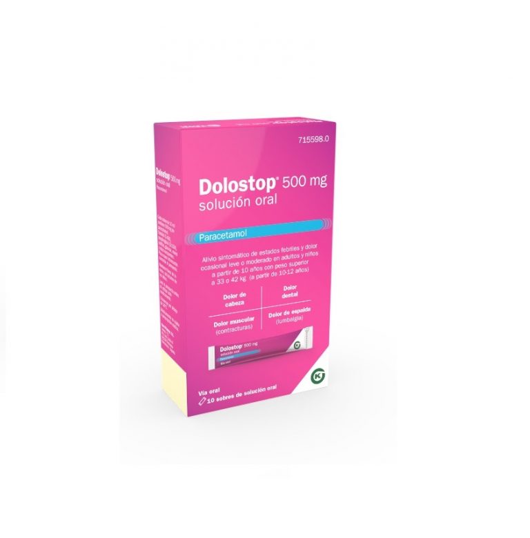 DOLOSTOP STICK PACK 500 mg SOLUCIÓN ORAL 10 SOBRES DE 10 ml