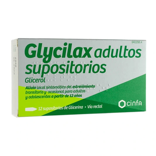 GLYCILAX ADULTOS SUPOSITORIOS DE GLICERINA 12 UNIDADES