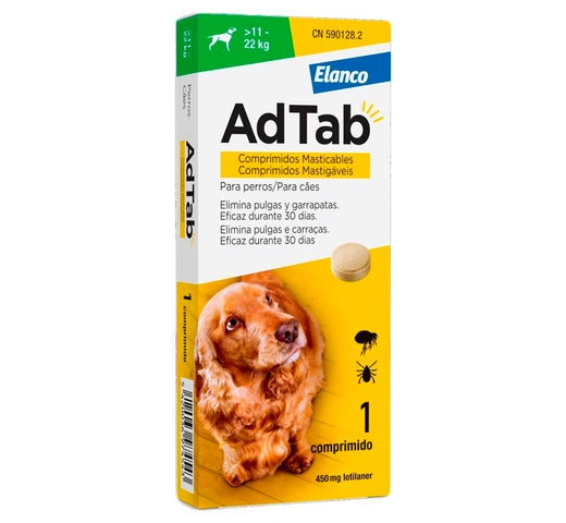 ADTAB 450 MG 1 COMPRIMIDO MASTICABLE PARA PERROS (>11-22 Kg)
