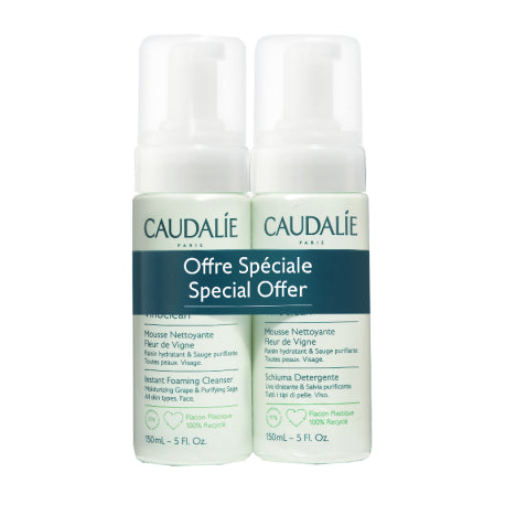 CAUDALIE VINOCLEAN ESPUMA LIMPIADORA FLOR DE VINO DUO 150 ML