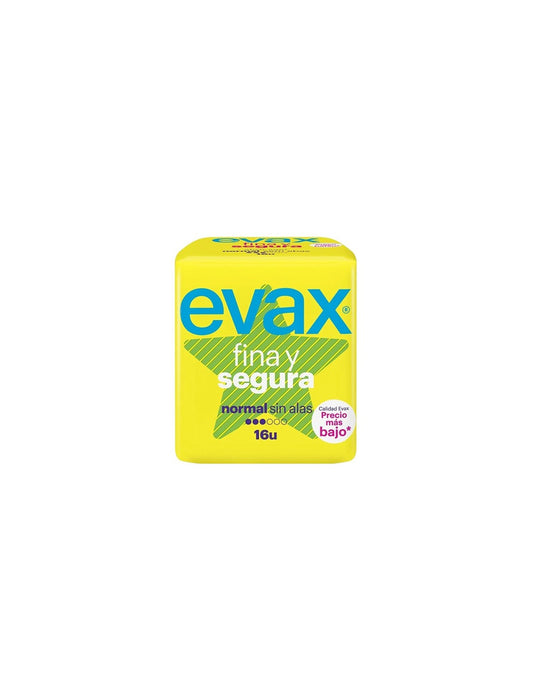COMPRESAS TOCOLOGICAS EVAX FINA Y SEGURA NORMAL 16 COMPRESAS