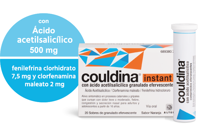 COULDINA INSTANT CON ÁCIDO ACETILSALICÍLICO 20 SOBRES EFERVESCENTES