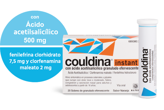 COULDINA INSTANT CON ÁCIDO ACETILSALICÍLICO 20 SOBRES EFERVESCENTES