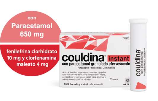 COULDINA INSTANT CON PARACETAMOL 20 SOBRES EFERVESCENTES