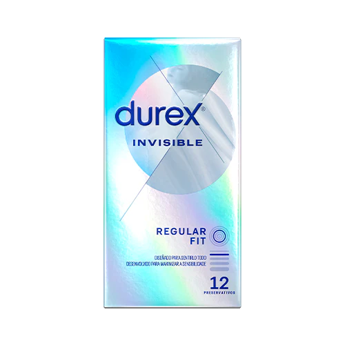 DUREX INVISIBLE ULTRAFINO REGULAR FIT  12 UNIDADES