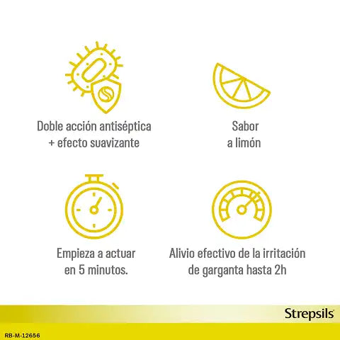 STREPSILS 24 PASTILLAS PARA CHUPAR SABOR LIMÓN
