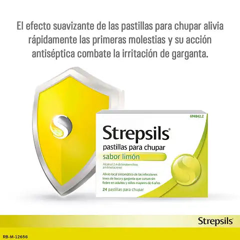 STREPSILS 24 PASTILLAS PARA CHUPAR SABOR LIMÓN