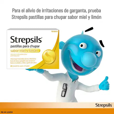 STREPSILS 24 PASTILLAS PARA CHUPAR SABOR MIEL Y LIMÓN