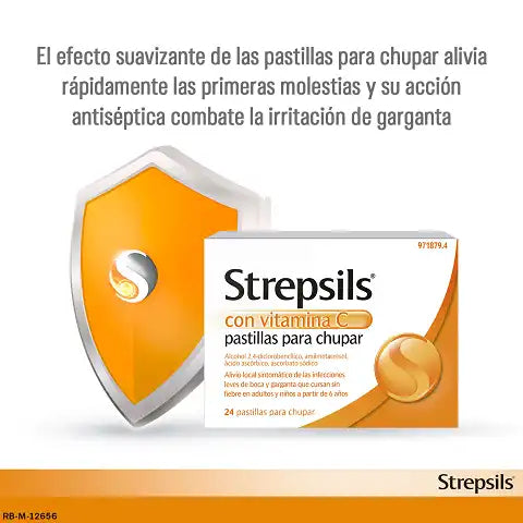 STREPSILS 24 PASTILLAS PARA CHUPAR CON VITAMINA C