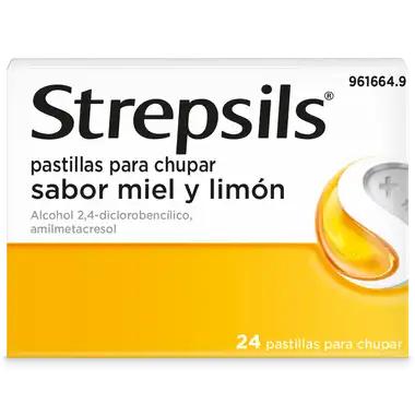 STREPSILS 24 PASTILLAS PARA CHUPAR SABOR MIEL Y LIMÓN