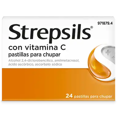 STREPSILS 24 PASTILLAS PARA CHUPAR CON VITAMINA C