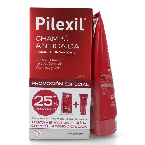 PILEXIL CHAMPU ANTICAIDA 50ML + ACONDICIONADOR 25%DCTO
