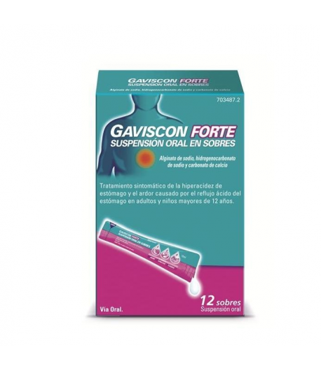 GAVISCON FORTE 12 SOBRES SOLUCIÓN ORAL