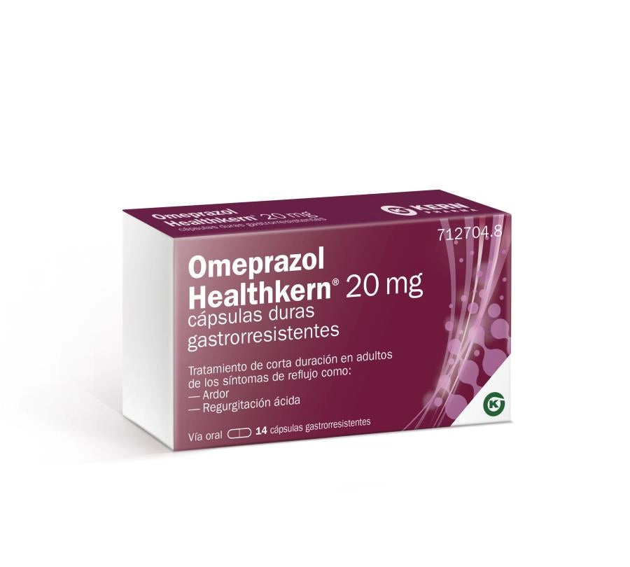 OMEPRAZOL HEALTHKERN 20 mg 14 CÁPSULAS GASTRORRESISTENTES