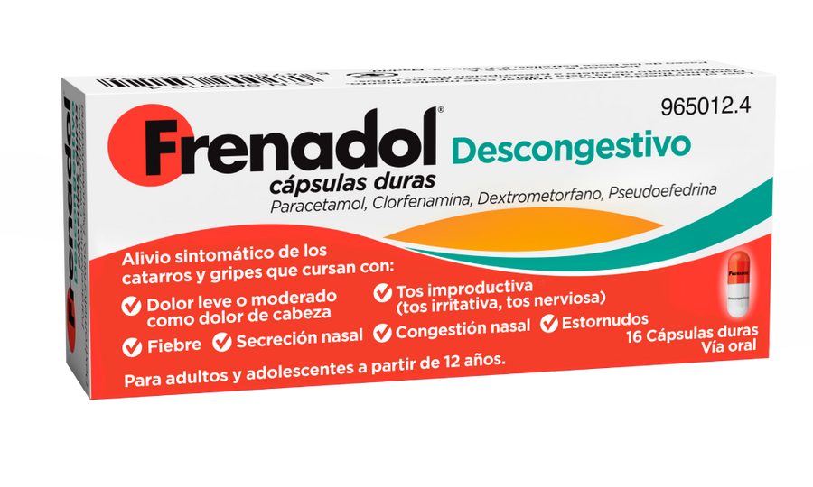 Frenadol Descongestivo 16 cápsulas vía oral