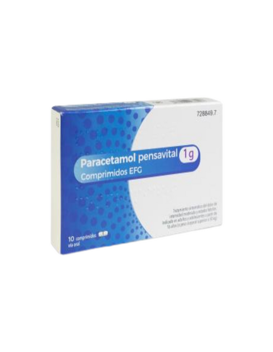 PARACETAMOL PENSA 1 g 10 COMPRIMIDOS