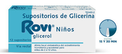SUPOSITORIOS DE GLICERINA NIÑOS ROVI 12 UNIDADES