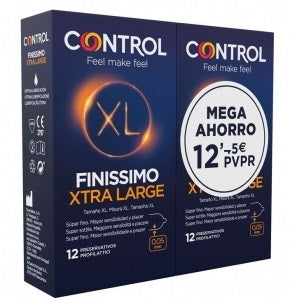 CONTROL FINISSIMO XL PRESERVATIVOS 12 + 12 U PACK AHORRO