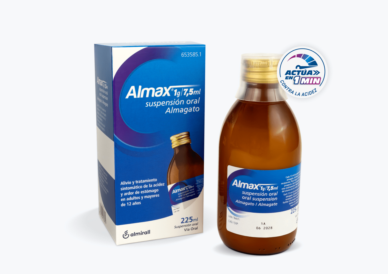 ALMAX 1 g/7.5ml SUSPENSION ORAL 225ML