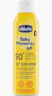 CHICCO BABY MOMENTS PROTECCION SOLAR 50+ SPRAY 150 ML