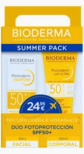 PACK PHOTODERM LAIT ULTRA 100 ML + AQUAFLUIDE CARA 40 ML