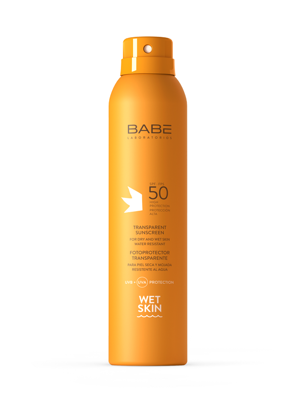 BABE FOTOPROTECTOR 50 WET SKIN TRANSPARENTE  1 ENVASE 200 ML